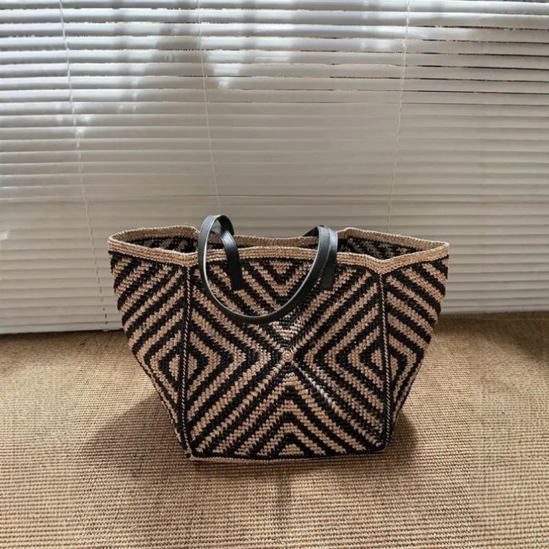 Woven Straw Bag - Oversized grote raffia stro tas dames