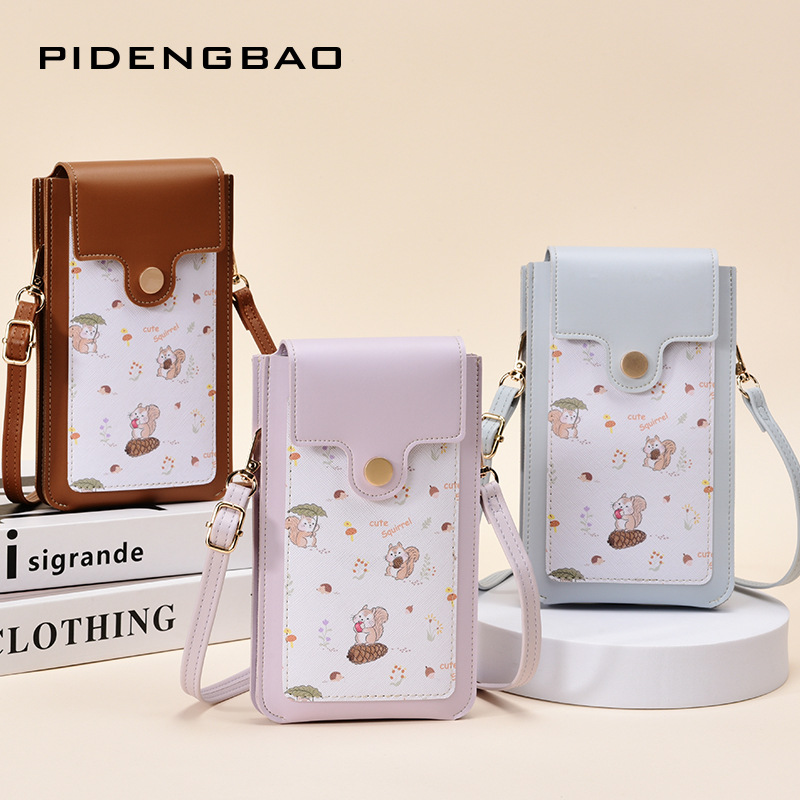 Phone Bag Crossbody - Nieuwe schattige eekhoornpatroon touchscreen dames crossbody