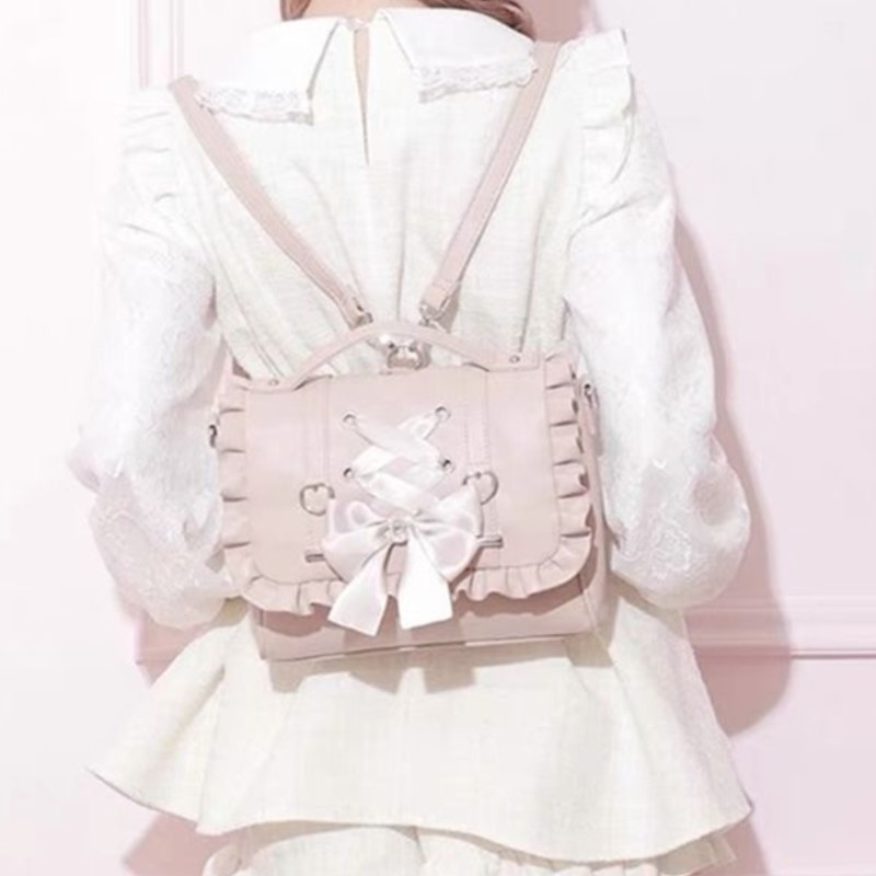 Women'S Bags Cross Body - Zoete Boog Roze Mochila Vrouwen Fairyocre