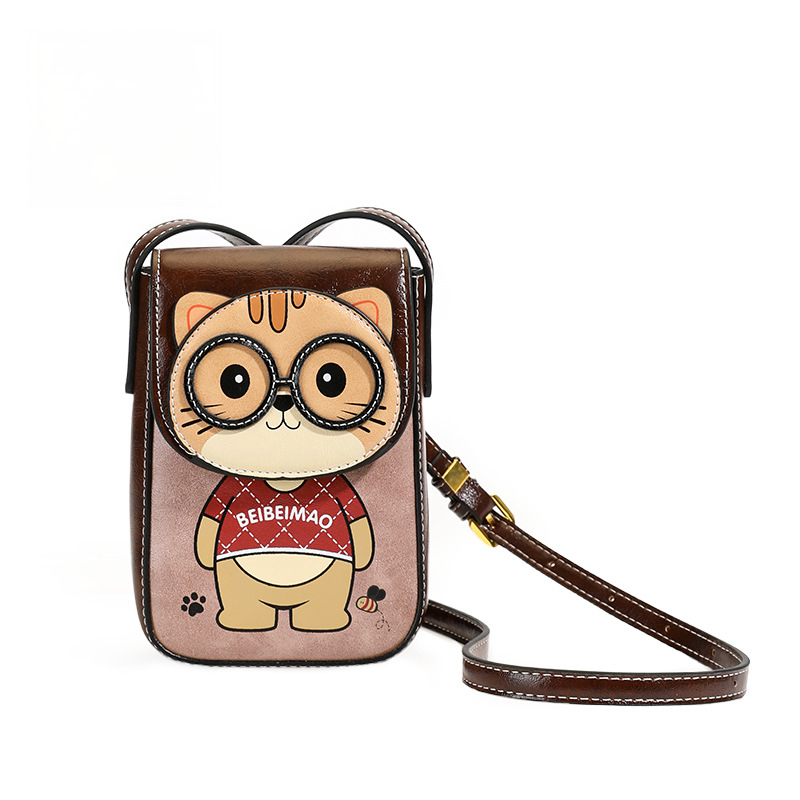 Women'S Bags Cross Body - Dames PU-telefoon crossbodytas Leuke kleurblok kleine
