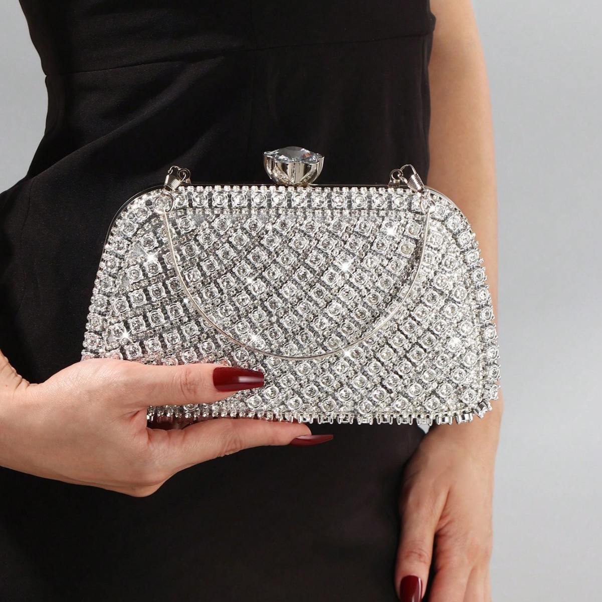 Women Bags Aldo - Luxe diamanten glitter avondtassen zilverkleurige bruiloft