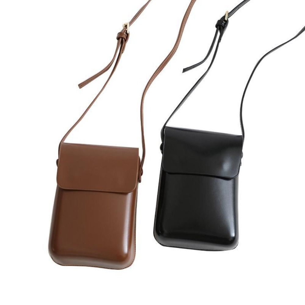 Phone Bag Crossbody - PU lederen crossbodytassen met klep, eenvoudige,
