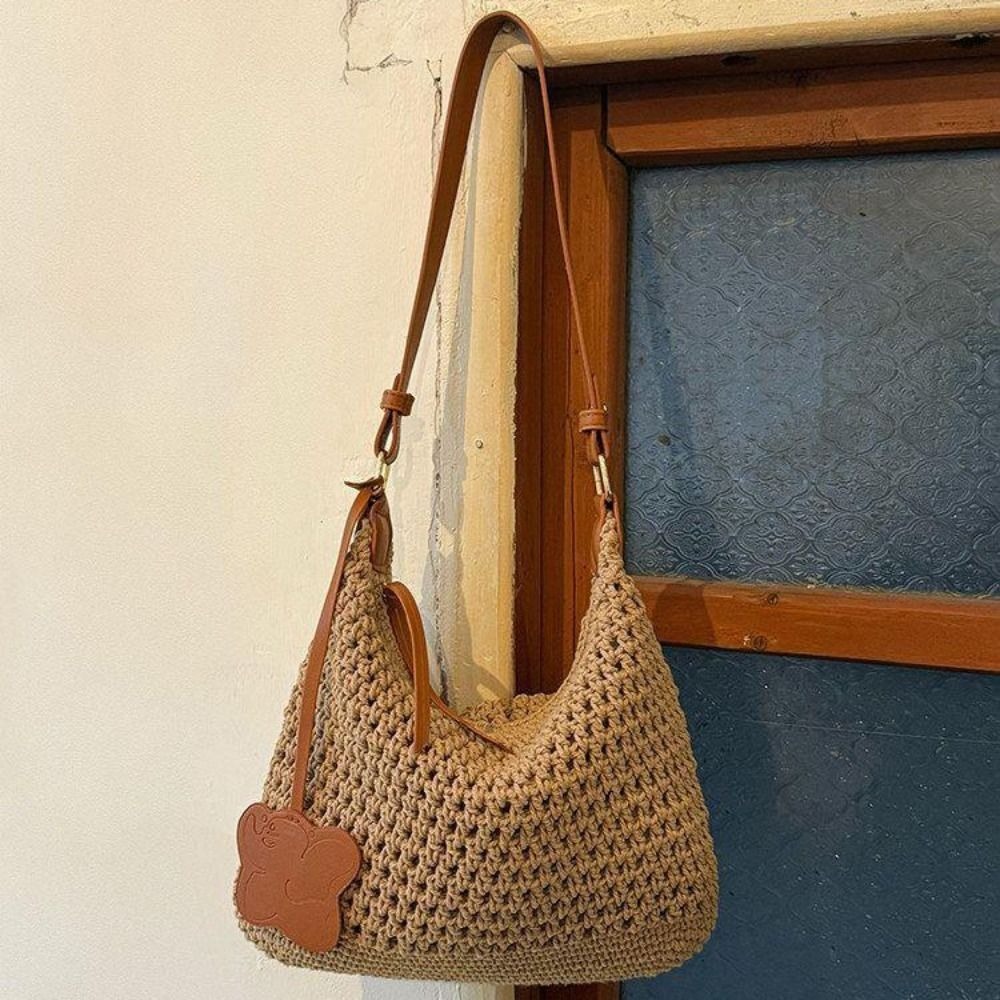 Nieuwe handgemaakte geweven ha - Woven Straw Bag recensie en prijs