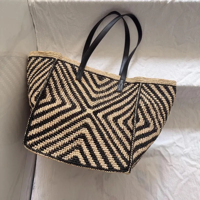 Oversized grote raffia stro ta - Woven Straw Bag recensie en prijs