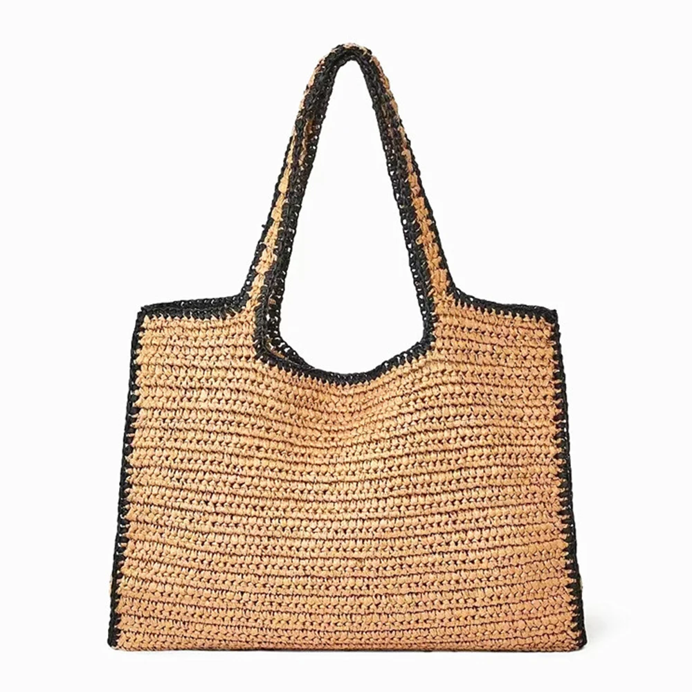 Stro draagtassen met grote cap - Woven Straw Bag recensie en prijs