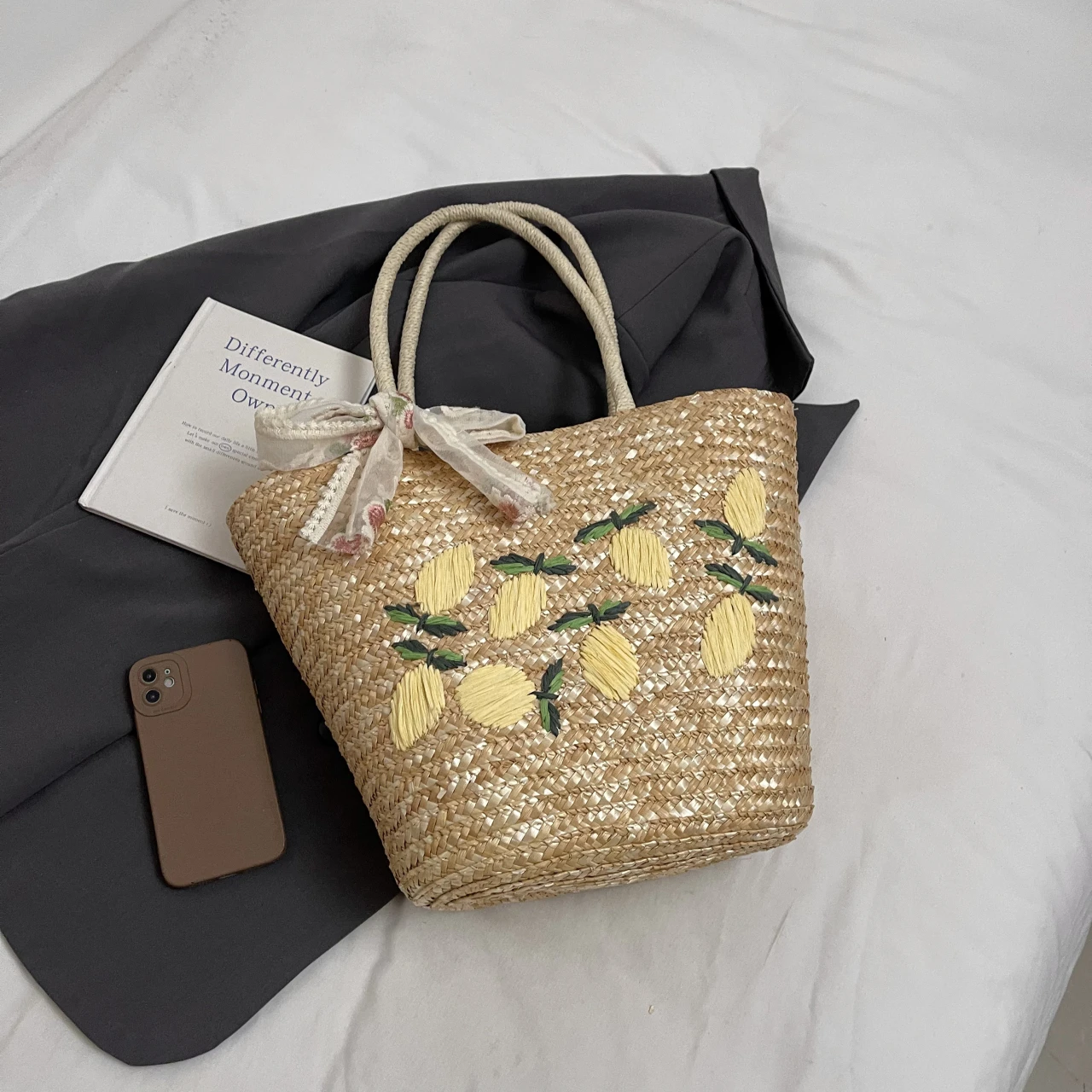 Grote capaciteit strand schoud - Woven Straw Bag recensie en prijs