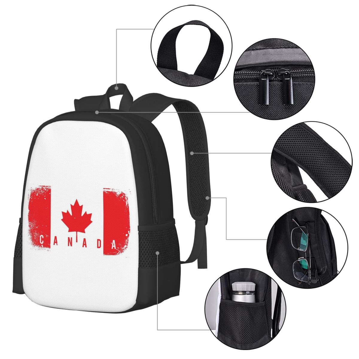 Canada Flag Student Rugzak Sch - Women Bags Canada recensie en prijs