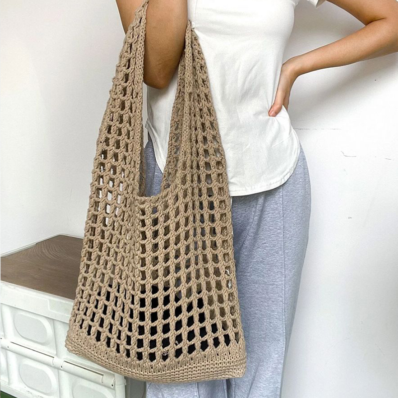 Mode Gehaakte Tassen Voor Dame - Crochet Market Bag recensie en prijs