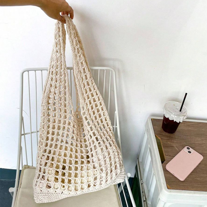 Mode Gehaakte Tassen Voor Dame - Crochet Market Bag recensie en prijs