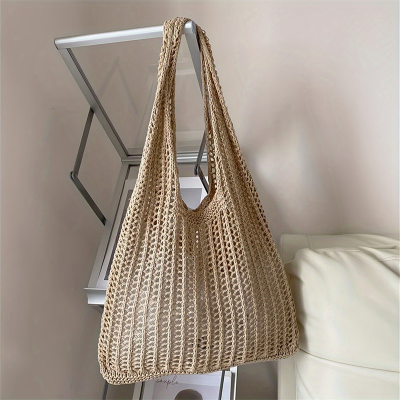Effen kleur grote capaciteit b - Crochet Market Bag recensie en prijs