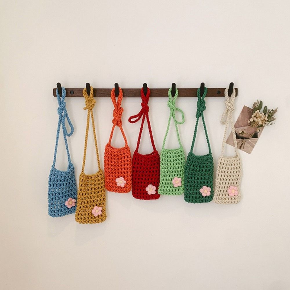 Leuke bloem weven crossbody ta - Crochet Market Bag recensie en prijs